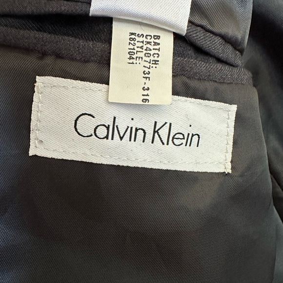 Calvin Klein Boys Gray Suit Jacket Single Breasted 2 Button Size 12 Regular - Picture 11 of 14